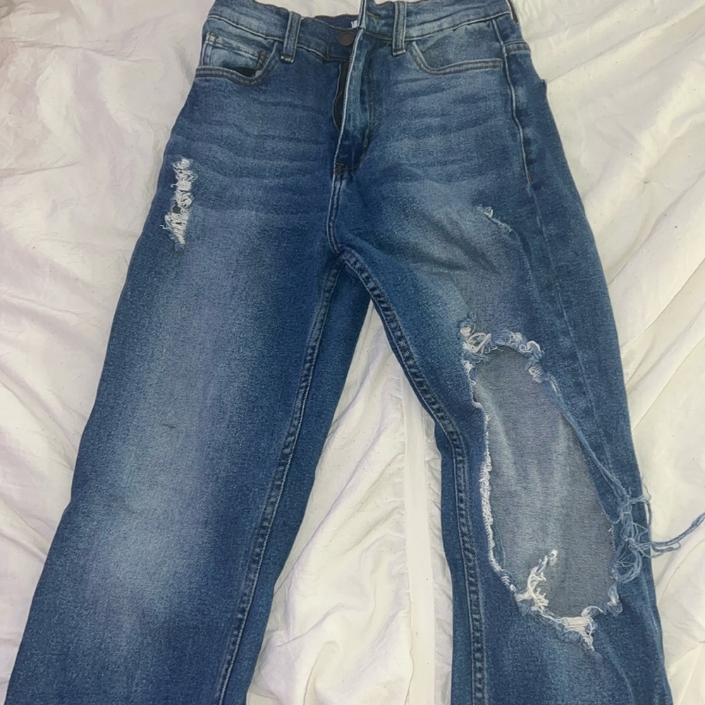 flared ripped jeans